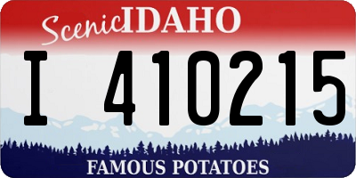 ID license plate I410215