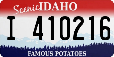 ID license plate I410216
