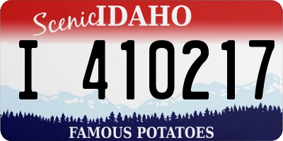 ID license plate I410217