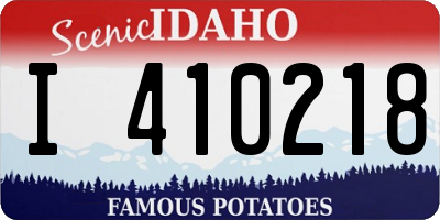 ID license plate I410218