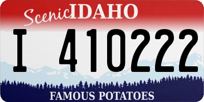 ID license plate I410222