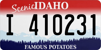 ID license plate I410231