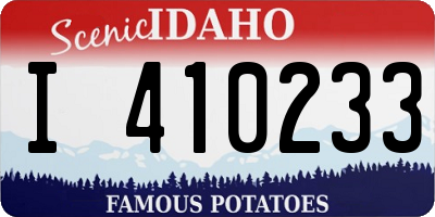 ID license plate I410233