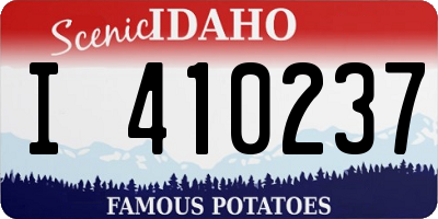 ID license plate I410237