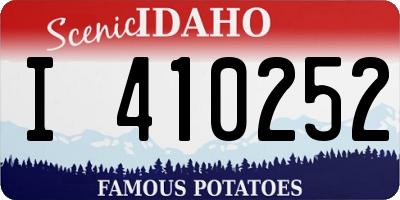 ID license plate I410252