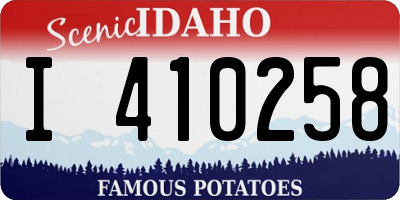 ID license plate I410258