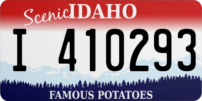 ID license plate I410293