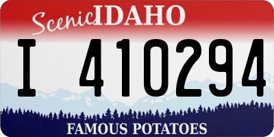 ID license plate I410294