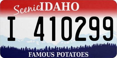 ID license plate I410299