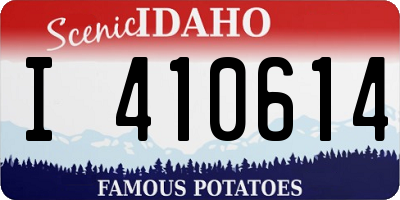 ID license plate I410614