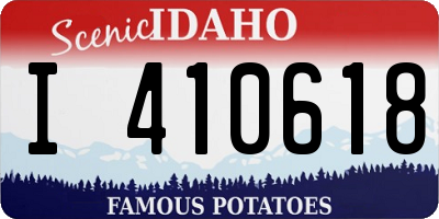 ID license plate I410618
