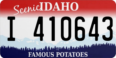 ID license plate I410643
