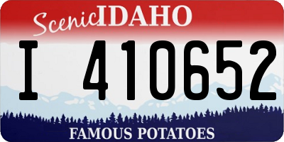ID license plate I410652