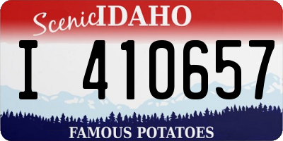 ID license plate I410657
