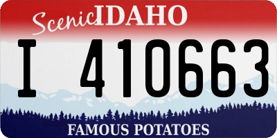 ID license plate I410663