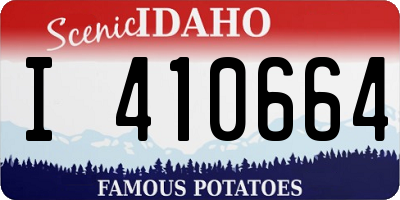 ID license plate I410664