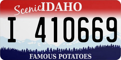 ID license plate I410669
