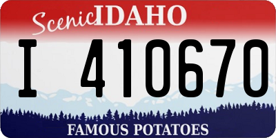 ID license plate I410670