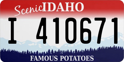 ID license plate I410671