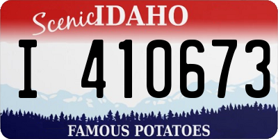 ID license plate I410673