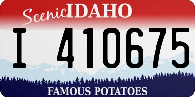 ID license plate I410675