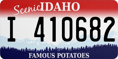 ID license plate I410682