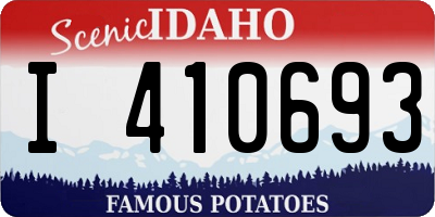 ID license plate I410693