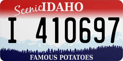 ID license plate I410697