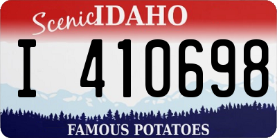 ID license plate I410698