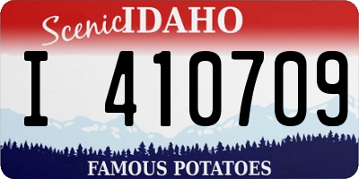 ID license plate I410709