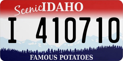 ID license plate I410710