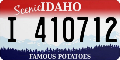 ID license plate I410712