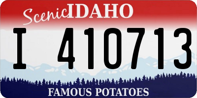 ID license plate I410713