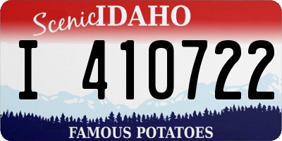 ID license plate I410722