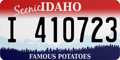 ID license plate I410723