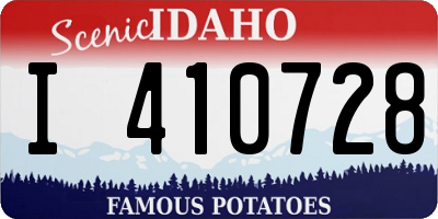 ID license plate I410728