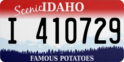 ID license plate I410729