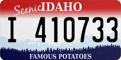 ID license plate I410733
