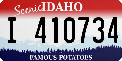 ID license plate I410734