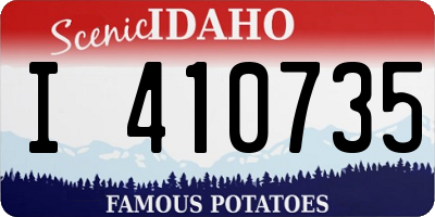 ID license plate I410735