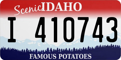 ID license plate I410743