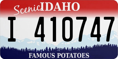 ID license plate I410747