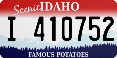 ID license plate I410752