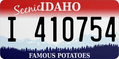 ID license plate I410754