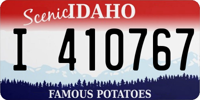 ID license plate I410767