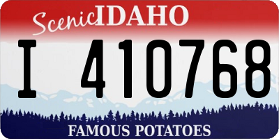 ID license plate I410768