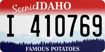 ID license plate I410769