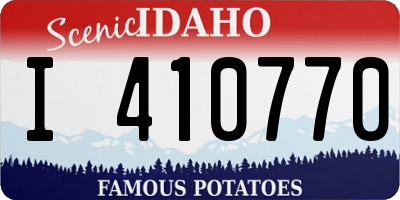 ID license plate I410770