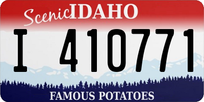 ID license plate I410771