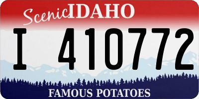 ID license plate I410772